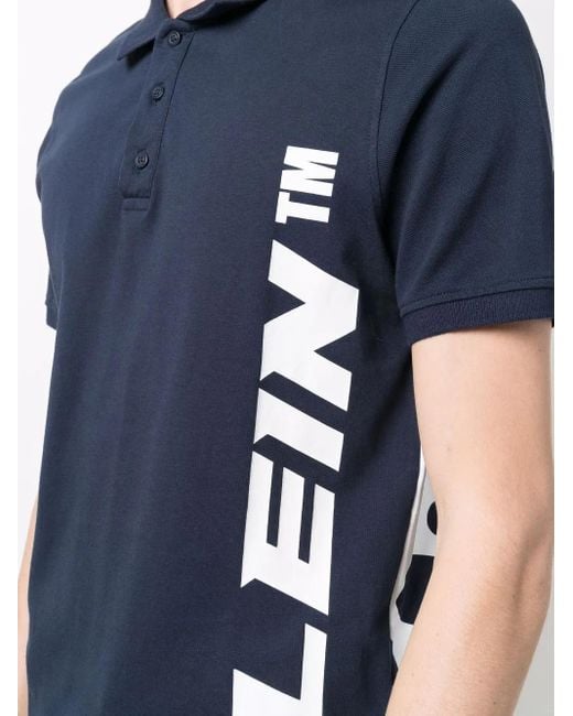 Philipp Plein Blue Logo Short-Sleeve Polo Shirt for men