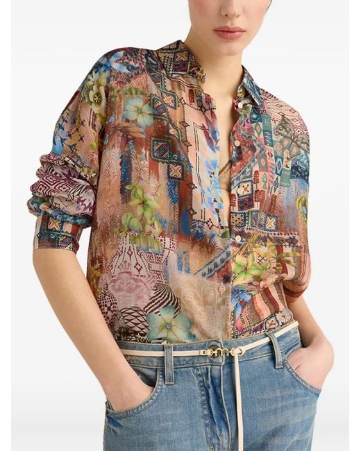Momoní White Colinas Printed Shirt