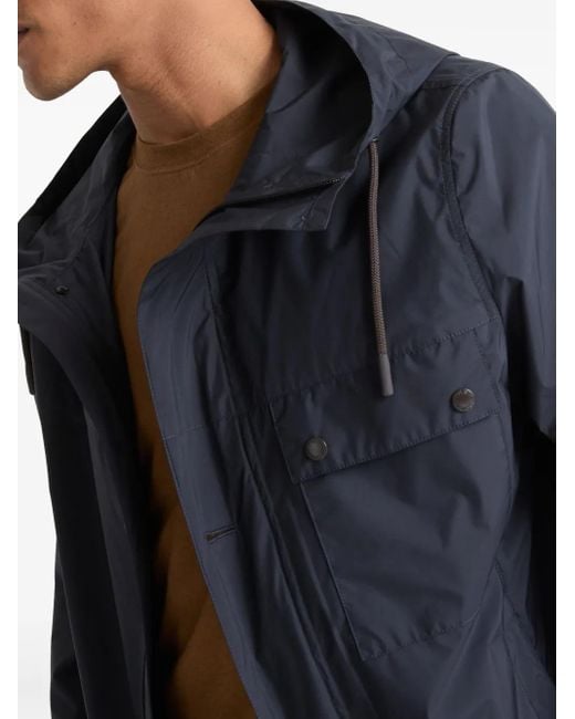 Yves Salomon Blue Waterproof Jacket for men