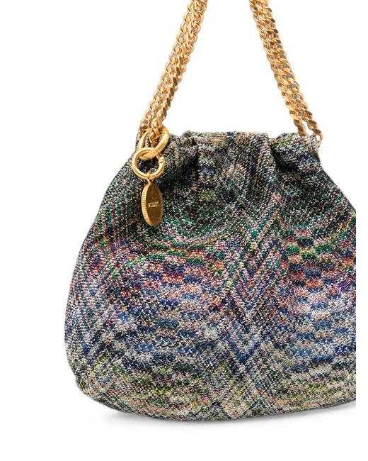 Missoni Gray Mini Stereo Flame Drawstring Tote Bag