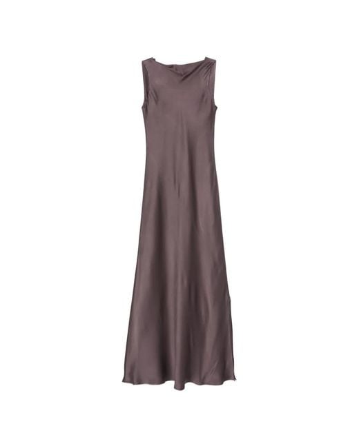 Antonelli Brown Mara Cowl-Neck Dress