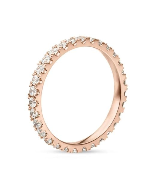 VEYNOU White 18Kt Recycled Rose Memory Diamond Ring