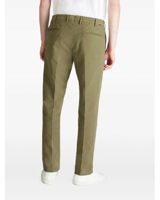 Slowear Green Pressed-Crease Tailored Trousers for men