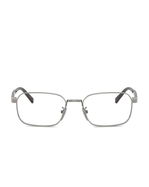 Prada Brille Mit Eckigem Gestell in Metallic für Herren