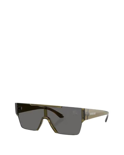 Burberry Gray Geometric-Frame Sunglasses for men