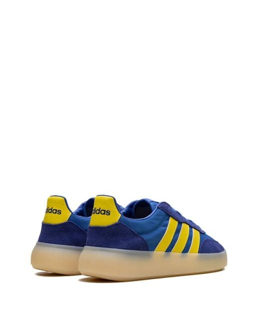 Adidas Blue Barreda Decode 3-Stripes Suede Sneakers for men