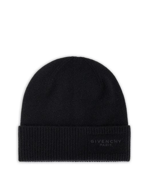 Givenchy Black Logo Beanie for men