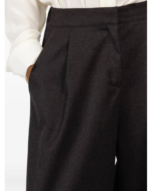 Dusan Black Pleated Palazzo Pants
