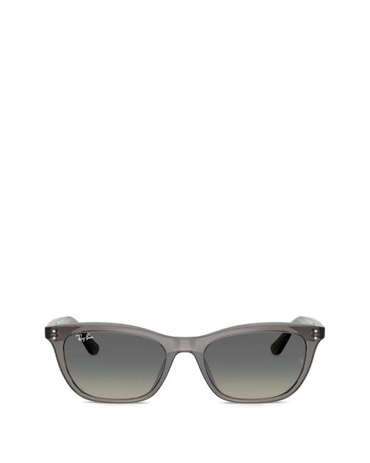 Ray-Ban Gray Square-Frame Sunglasses