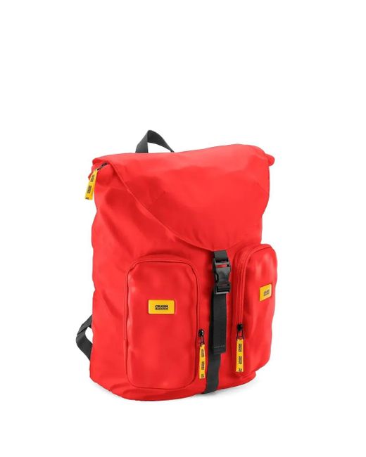 Crash Baggage Red Logo-Detail Backpack