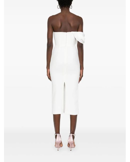 Abito Midi Con Corpetto A Pieghe di Alex Perry in White