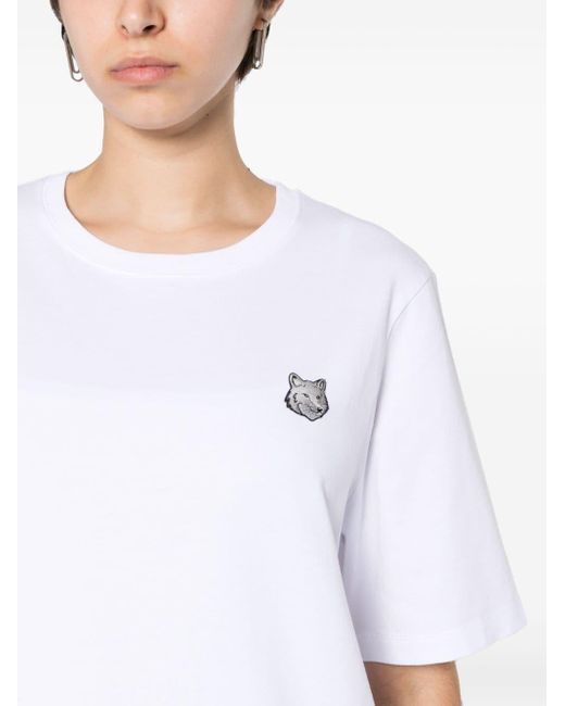 Maison Kitsuné White Fox Logo T-shirt Clothing
