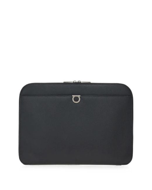 Ferragamo Black Gancini Document Holder for men