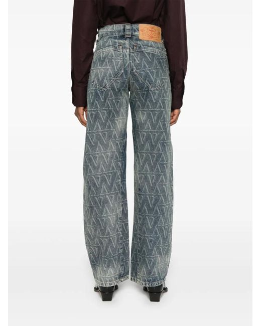 Jeans Con Stampa di VAQUERA in Blue