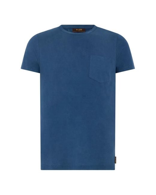 Moorer Blue Bruzio-Jch Chest-Pocket T-Shirt for men