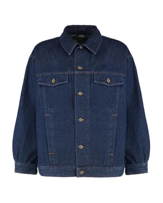A.P.C. Blue Elvis Denim Jacket for men