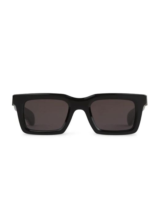 Alexander McQueen Black Rectangle-Frame Sunglasses for men