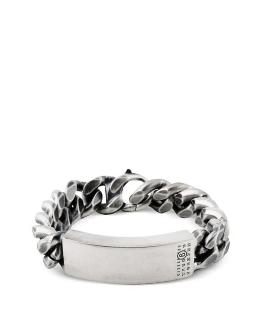 MM6 by Maison Margiela Metallic Bracelet Chaîne À Plaque