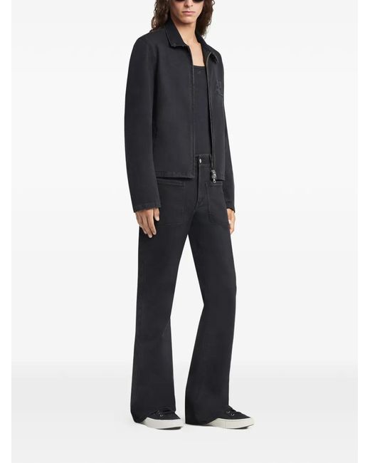 Courreges Black City Shadow Zip-Fastening Logo Jacket for men