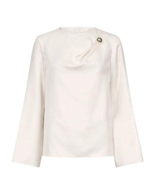 Loulou de Saison Azae ドレープ ブラウス White