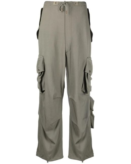 DARKPARK Gray Blair Cotton Cargo Trousers