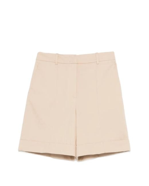 Eleventy Natural Short De Tailleur À Fermeture Dissimulée