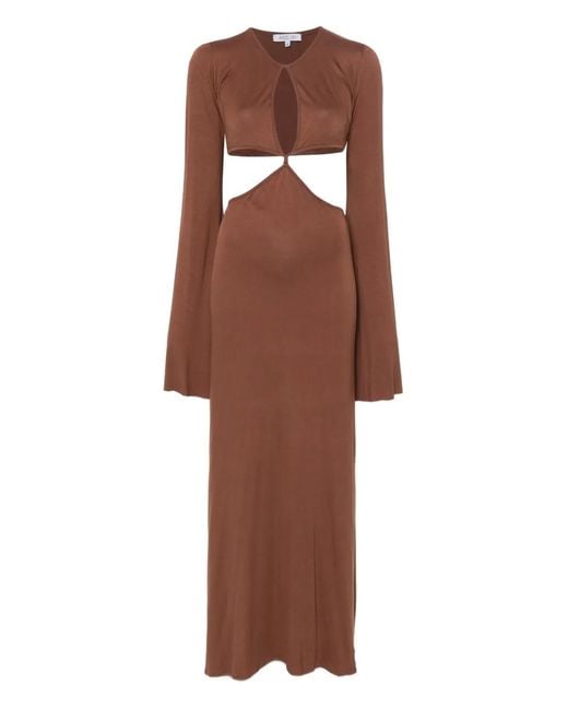 Axel 113 Women's Brown Sunset Cut-out Maxi Dress