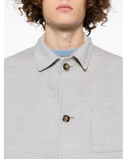Lardini White Wool Jacket for men