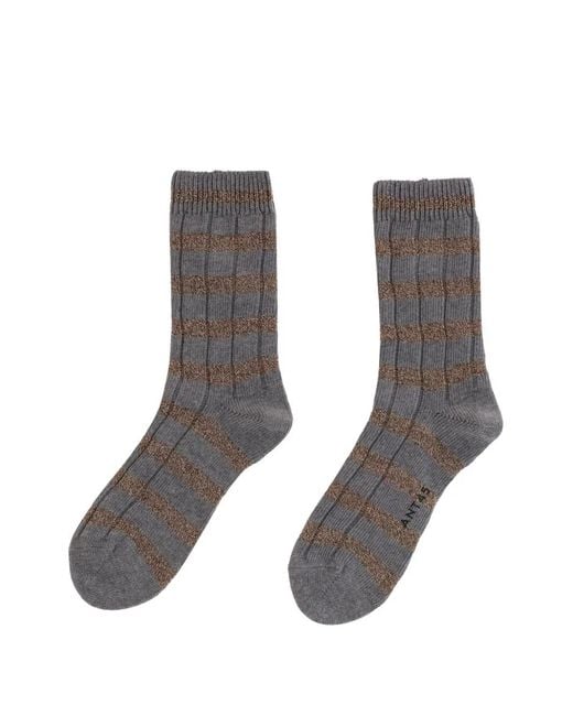 ANT45 Gray Dublino Striped Socks