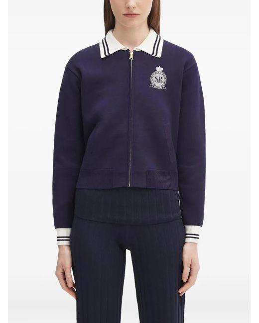 Sporty & Rich ジップアップ カーディガン Blue