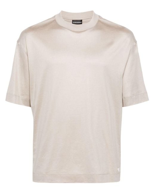 Emporio Armani T-shirt Met Geborduurd Logo in het White voor heren