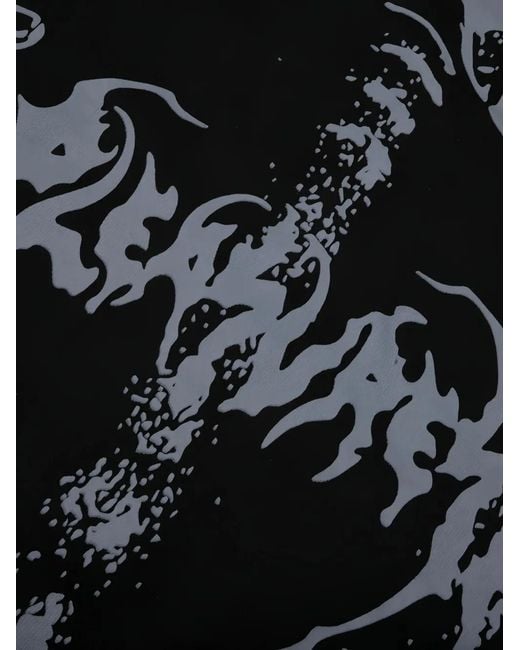 Pleasures Black Graphic-Print Zip-Up Hoodie for men