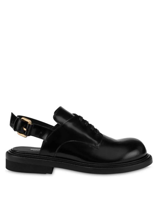 Moschino Black Buckle-Fastening Oxford Shoes for men
