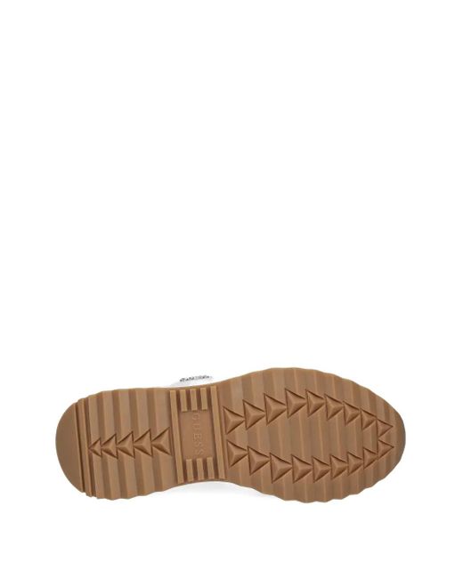 Guess White Plateau-Sneakers mit Logo