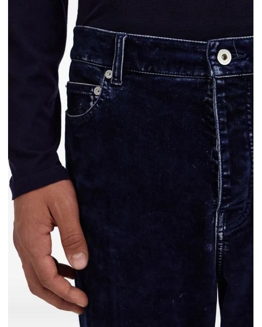 Ferragamo Five-Pocket-Hose Mit Logo-Patch in Blue für Herren