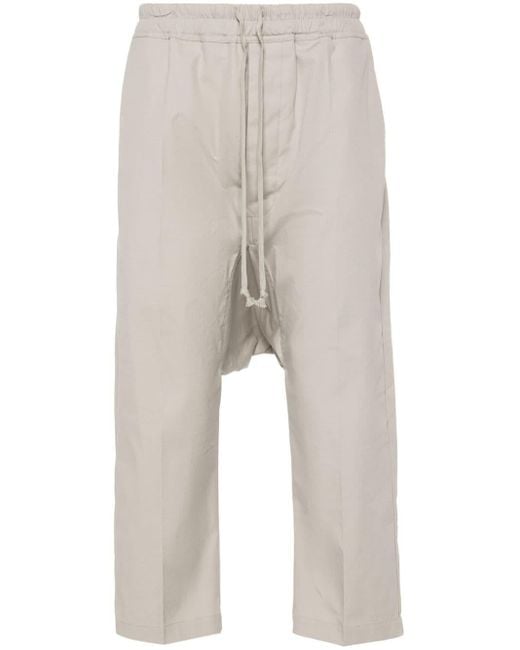 Rick Owens Natural Drop-crotch Cargo Trousers for men