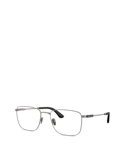 Giorgio Armani White Square-Frame Glasses for men