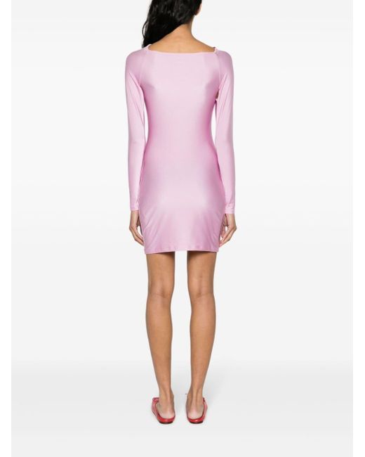 Coperni Pink Twisted Cut-out Mini Dress