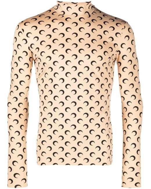 MARINE SERRE Top Met Print in het Natural voor heren