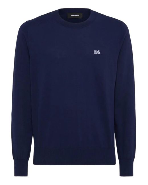 DSquared² Fijngebreide Trui in het Blue voor heren