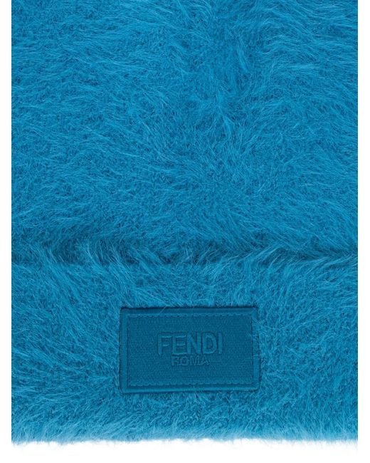 Fendi Blue Bonnet À Patch Logo