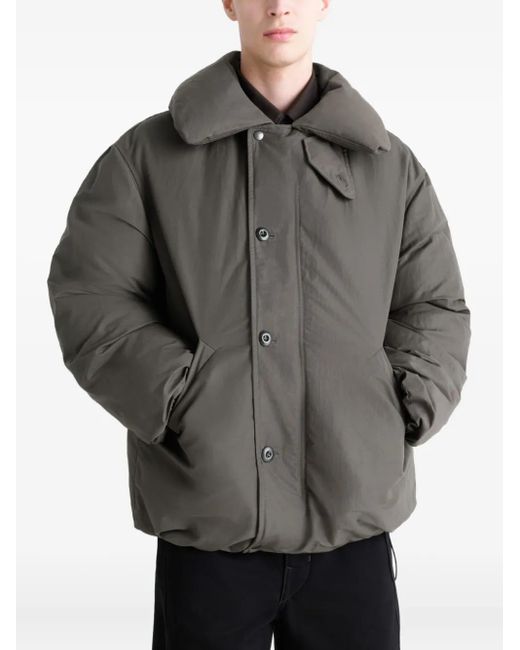 Lemaire Gray Bubble-Collar Puffer Jacket for men