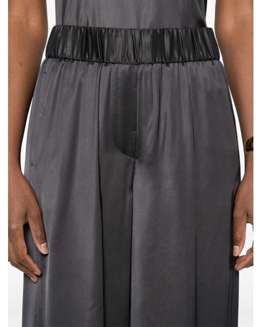 Peserico Blue Pleated Wide-Leg Trousers