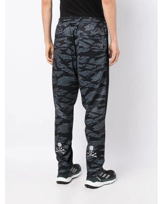 MASTERMIND WORLD Black Camouflage-Print Track Pants for men