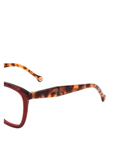 Carolina Herrera White Tortoiseshell-Effect Square-Frame Glasses