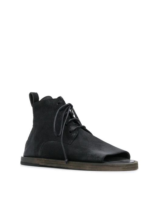 Marsèll Black Sandello Open-Toe Boots