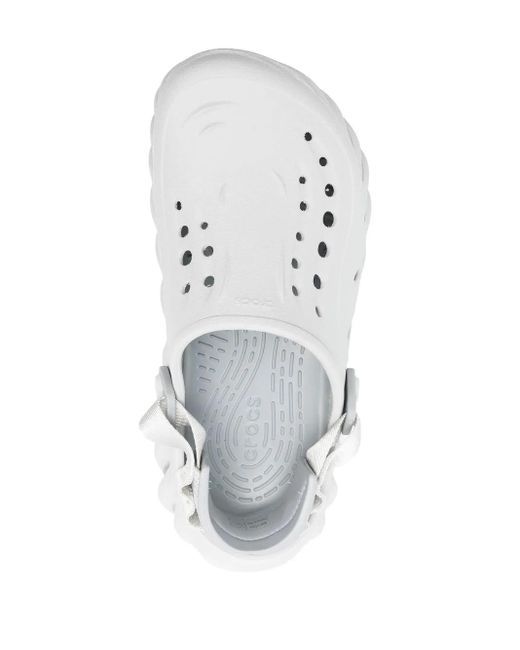 CROCSTM White Cut Out-Detail Chunky Sandals