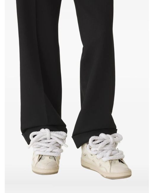 Lanvin White Curb Sneakers