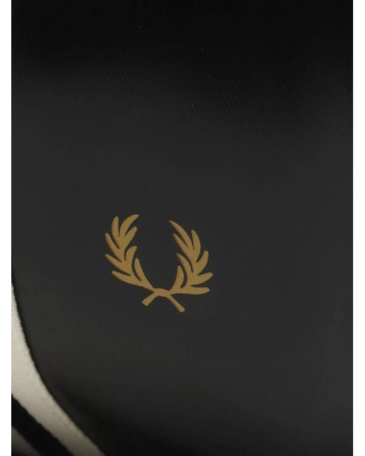 Fred Perry Black Classic Barrel Holdall for men