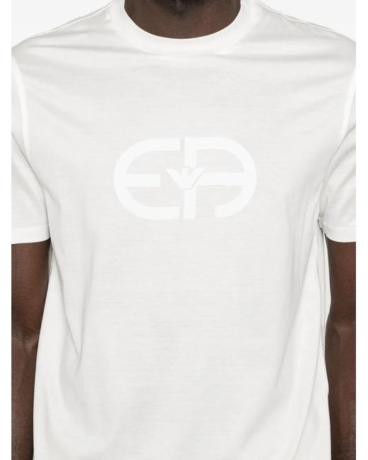 Emporio Armani White Logo-Detail T-Shirt for men